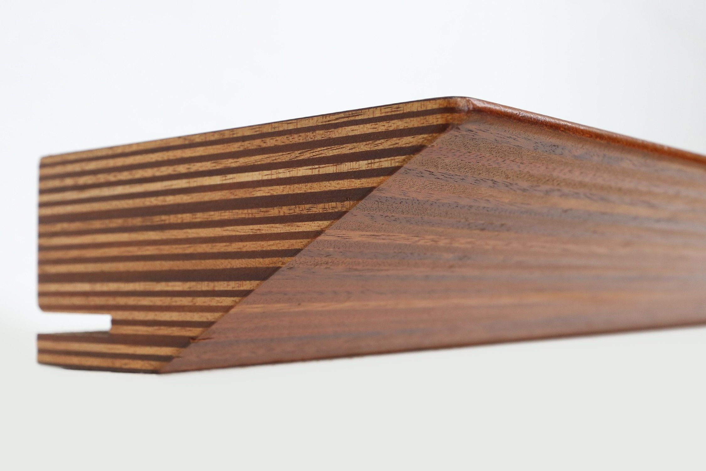 Mid-century teak mirror with shelve by De Coene, Belgium ca. 1960thumbnail
